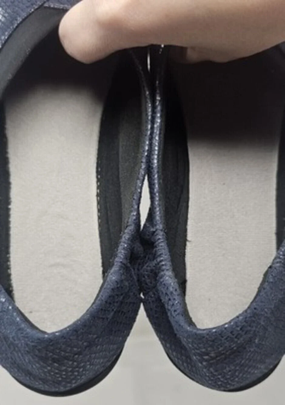 Comfort Slip-On Flats in Navy Blue